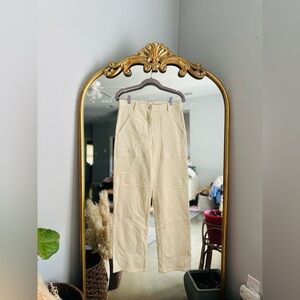 Aritzia Wilfred cream wide leg pants size 6
